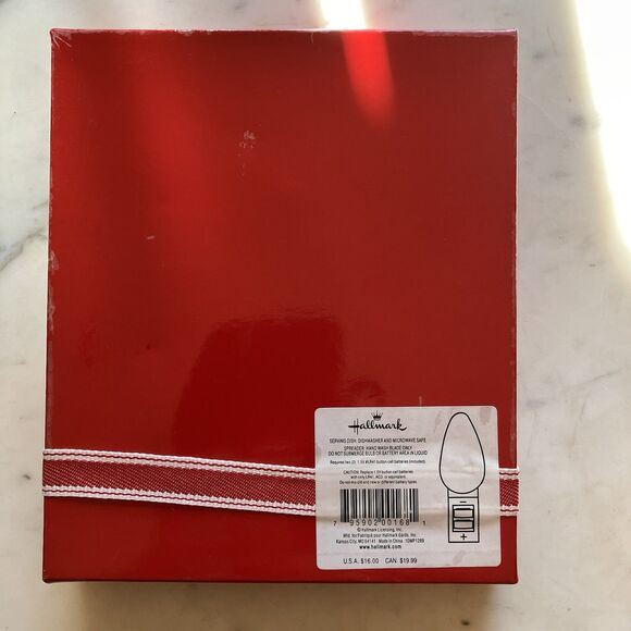 NEW Hallmark Christmas Tree Serving Dish With Lighted Spreader Xmas Holiday - Picture 4 of 4